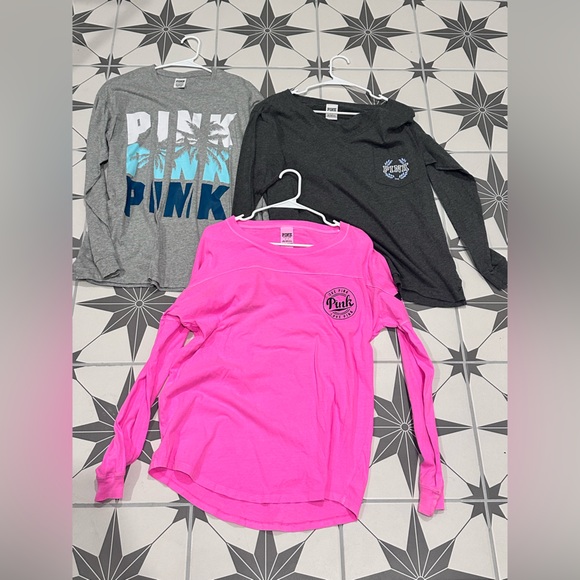 PINK Victoria's Secret Tops - Victorias Secret Pink long sleeve t- shirts (3)